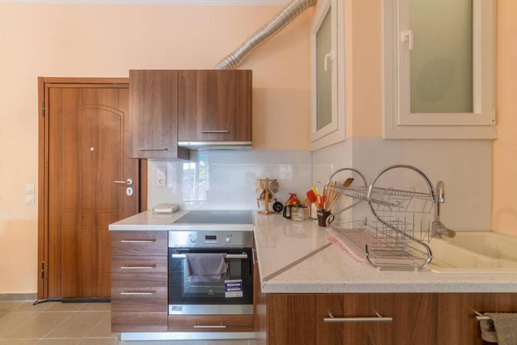 Bright Newly Renovated Apt Near Beach & Center+Ac Anemomylos Exteriör bild