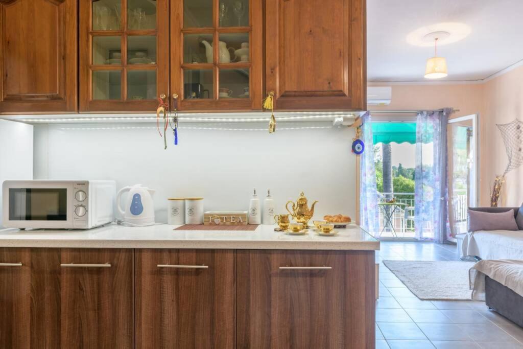 Bright Newly Renovated Apt Near Beach & Center+Ac Anemomylos Exteriör bild